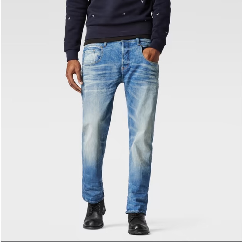 G-Star Raw GS01 Men's Distressed Acid Wash Jeans Arc 30 Slim